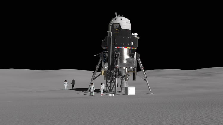 Artist's rendition of Lockheed Martin's lunar lander 