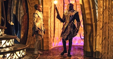 Mary Chieffo as L'Rell and Chris Obi as T'Kuvma in 'Star Trek: Discovery'.