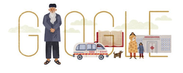 On Tuesday, the Google doodle honored Abdul Sattar Edhi, a Pakistani philanthropist.