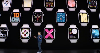 The watch faces in their active state.