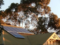 Solar panels on the roof of a house