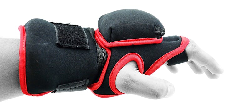 Get weighted gloves more like this rather than traditional boxing gloves.