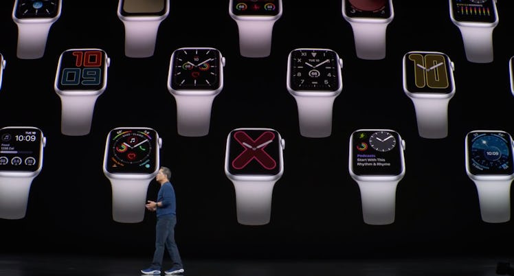 The watch faces in ambient mode.