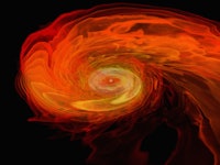 A closeup of a black hole