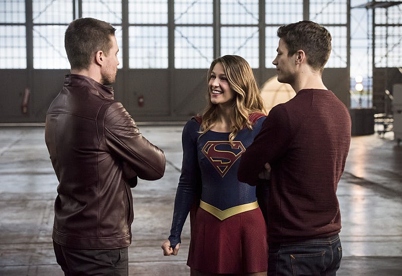 Kara Zor-El, Oliver Queen, and Barry Allen in 'The Flash'
