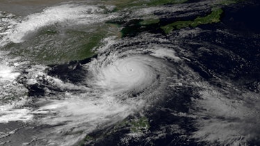 Typhoon hitting Asia