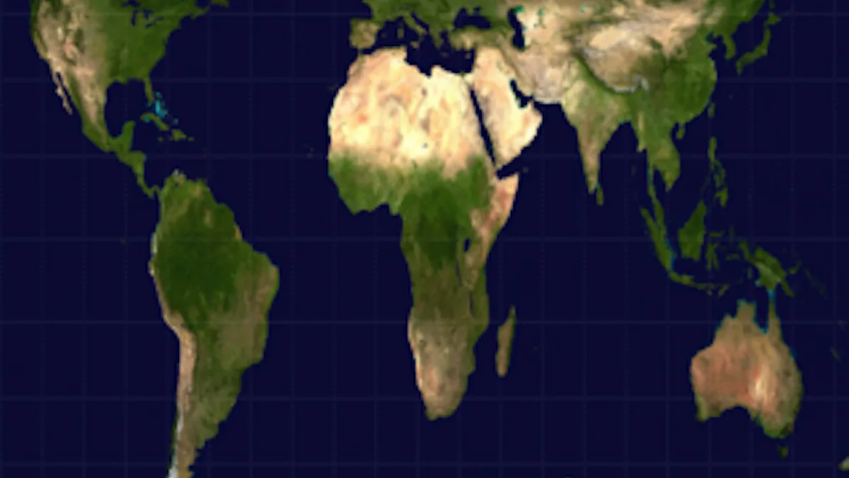 Peters Projection Map World Maps: Mercator, Goode, Robinson, Peters