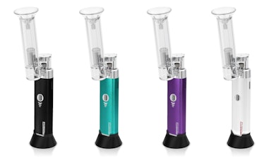 The E-Rig Cartridge Kit includes a glass water bubbler.