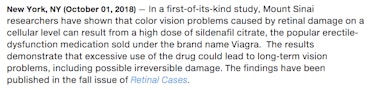 viagra doesn't cause color vision problems