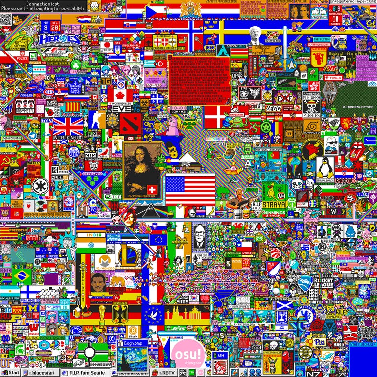 This Timelapse Of Reddit’s 'Place' Experiment Is Mesmerizing