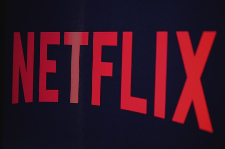 The Netflix logo on a screen