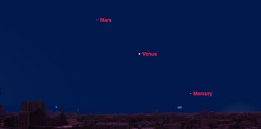 If you look closely you can see all of our solar systems inner planets doting the night sky this mon...