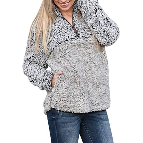 Dream Room Unisex Quarter Zip Sherpa Pullover