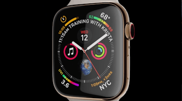 The Apple Watch home screen.
