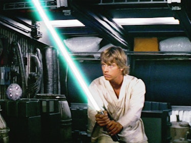 Luke Skywalker and his lightsaber