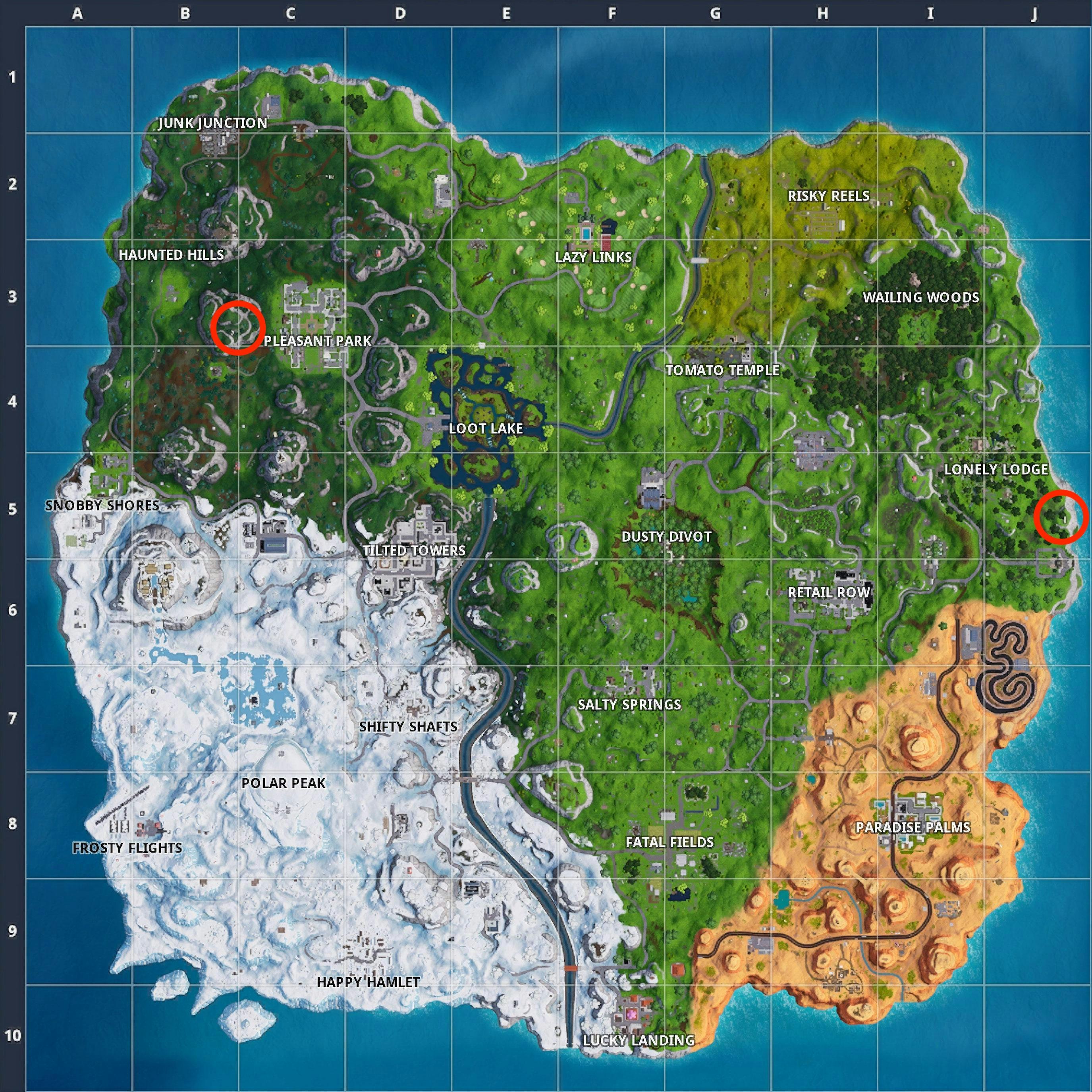 Fortnite Piano Locations Map Where to Play Sheet Music Season 7