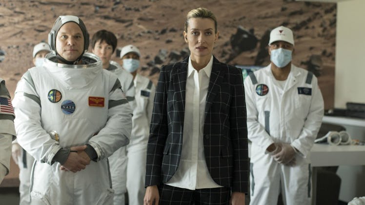 Natascha McElhone as Laz Ingram, the CEO of commercial launch provider Vista in 'The First'.