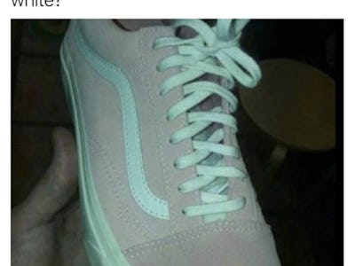 Vans pink top and white shoe