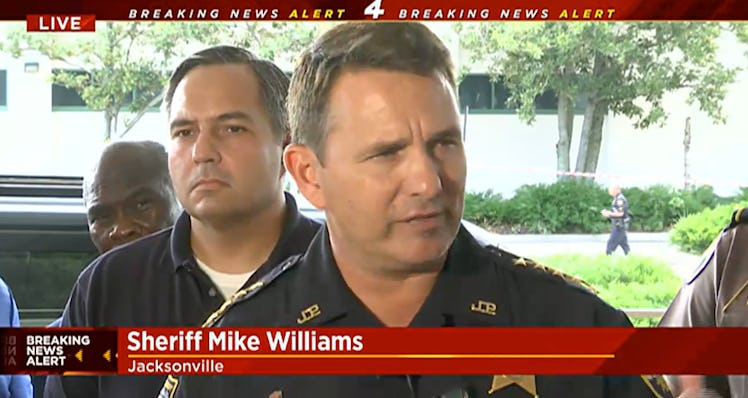 Seen here in a live-steam from the WJXT website, Sheriff Mike Williams of the Jacksonville Sheriff's...