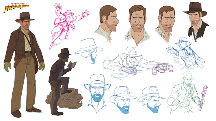 Patrick Schoenmaker's Indiana Jones design sketches. 