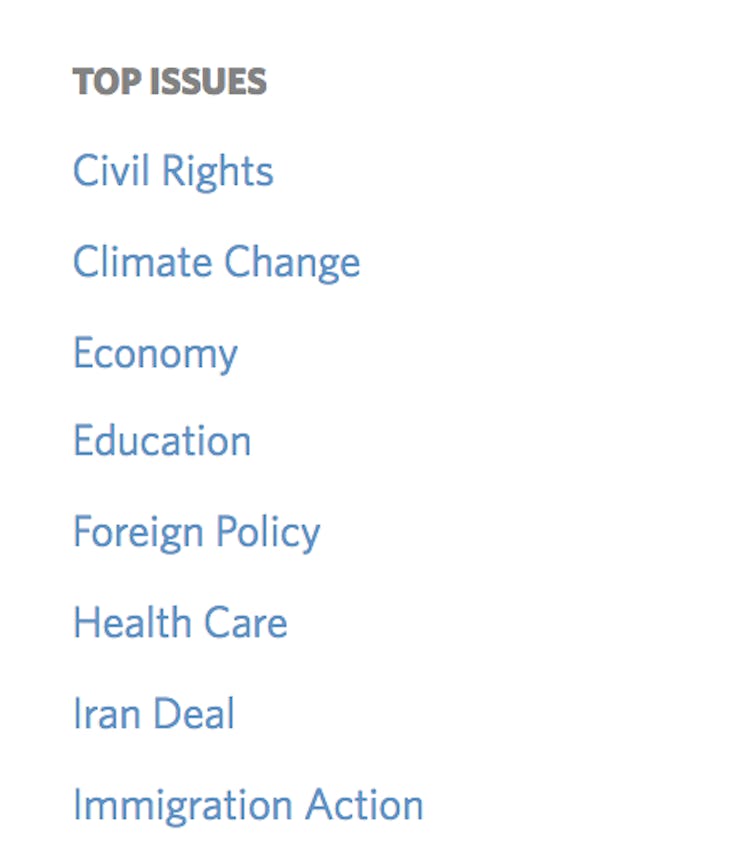 obama's top issues