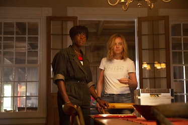 Lashana Lynch as Maria Rambeau (left) with 'Captain Marvel' co-star Brie Larson as Carol Danvers
