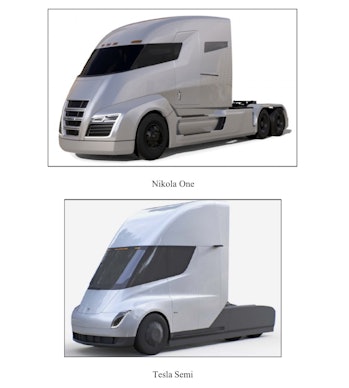 Mikola compares the Tesla Semi in court documents.