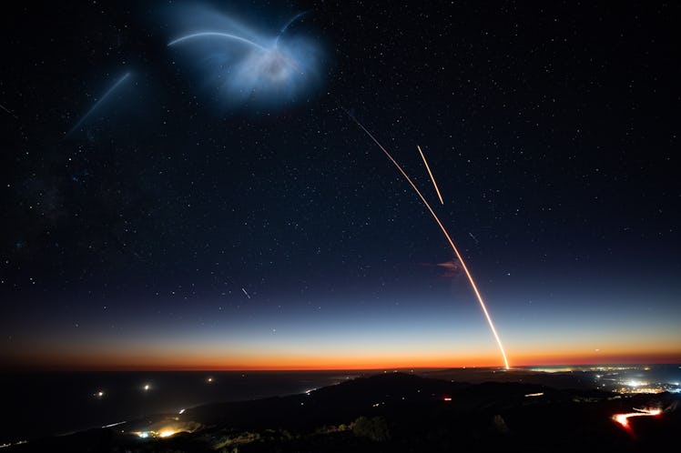 SpaceX's capture of the launch.