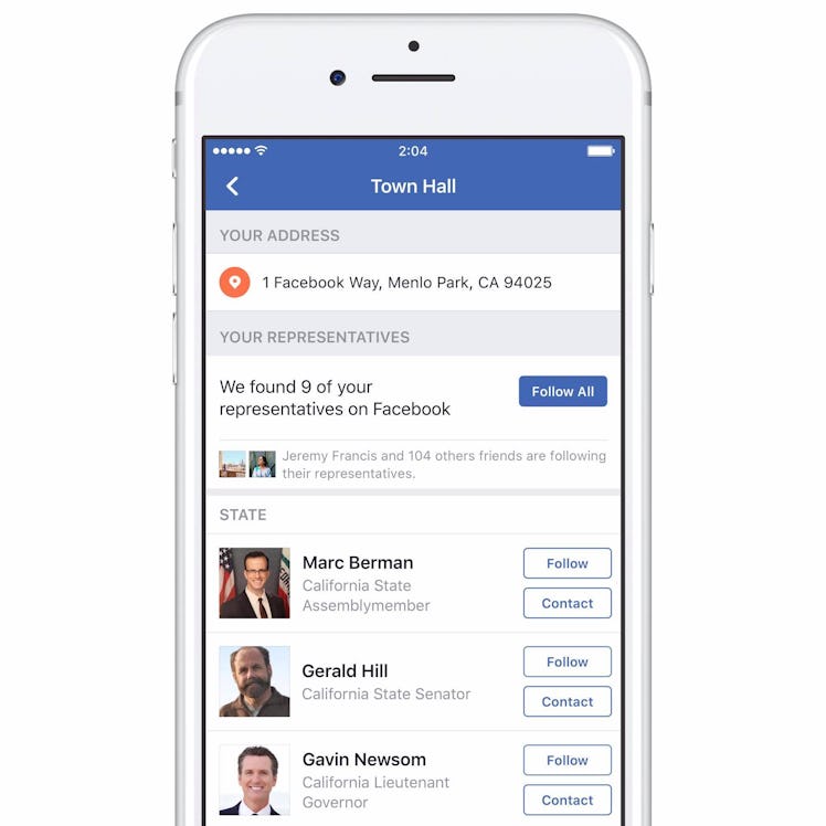Facebook Town Hall New Feature