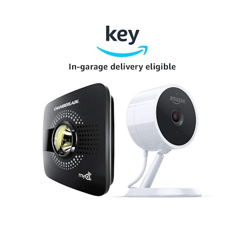 myQ Smart Garage Door Opener + Amazon Cloud Cam | Key Smart Garage Kit
