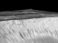 Illustration of water on Mars