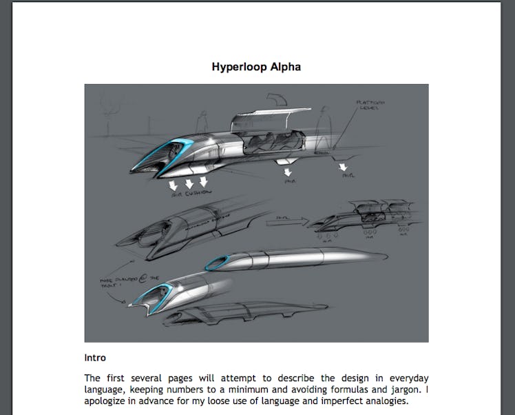 Hyperloop Alpha whitepaper