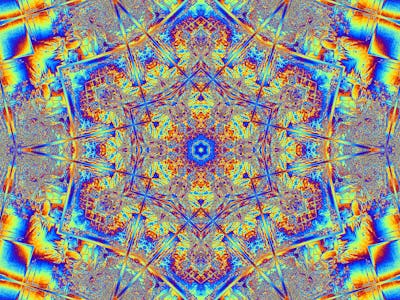 A psychedelic kaleidoscope pattern