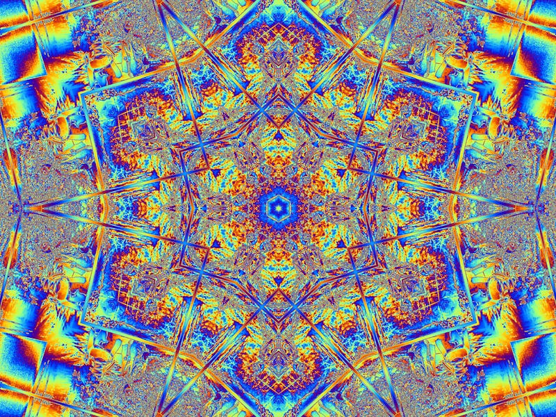 A psychedelic kaleidoscope pattern