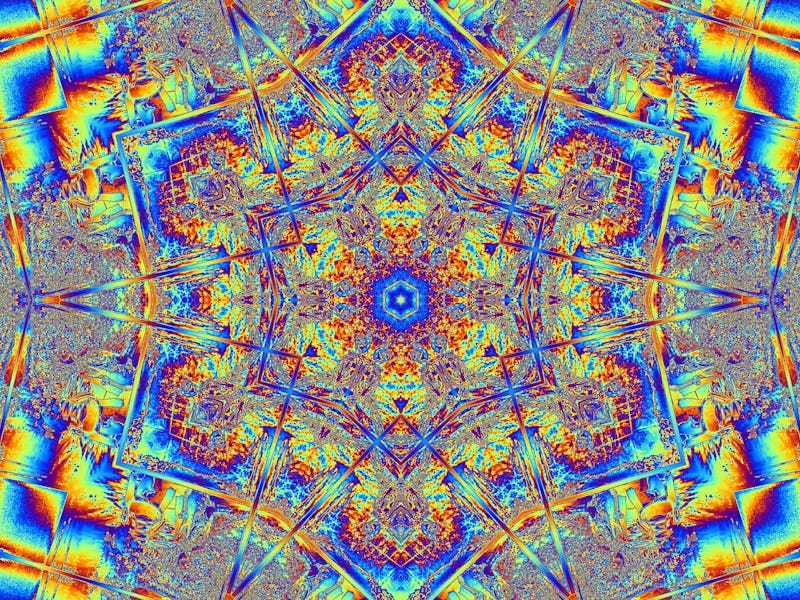 A psychedelic kaleidoscope pattern