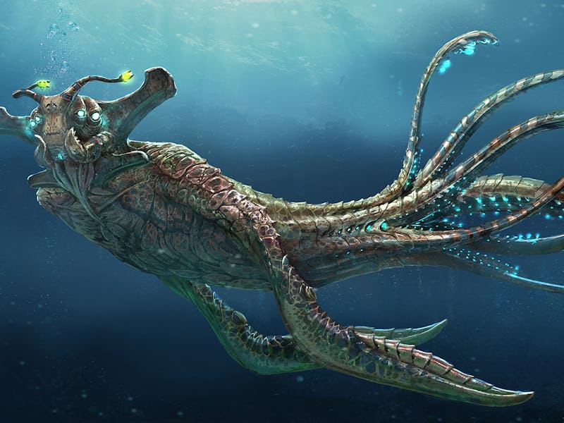 An under-water creature from Par Presley concept art for Star Wars: Clone Wars