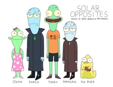 The first official image from 'Solar Opposites' brings the whole family together.