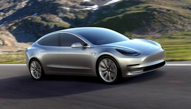 A prototype mockup of the Model 3.