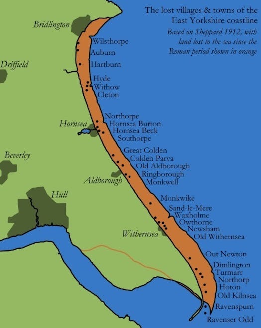 map holderness coast erosion 
