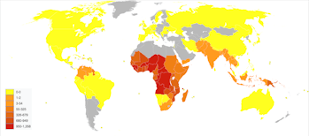 malaria death map 2012