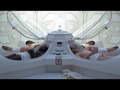 Hypersleep Chamber from the movie Alien as a representation of possible sleeping chambers in the fut...