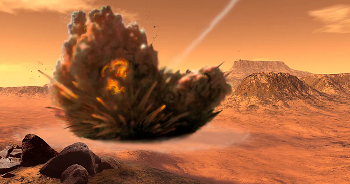Mars Meteor Hit Sonda InSight „slyší“ dopady meteoritů na Mars – Kosmonautix.cz