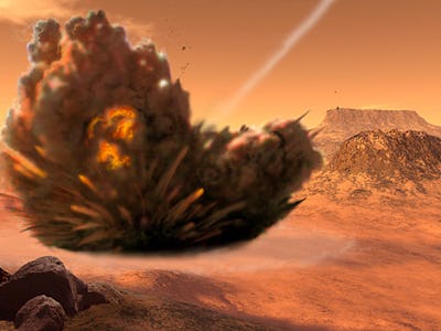 Mars hit by asteroid best sale