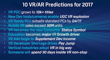 Graylin's 2017 predictions for VR and AR.