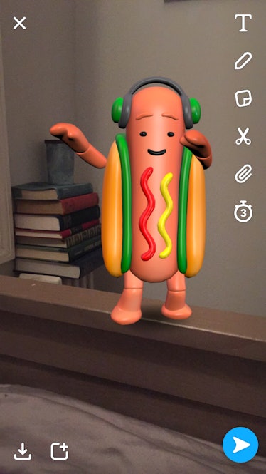 The dancing dog on Snapchat