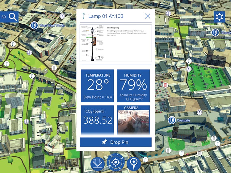 smart city data map 3D
