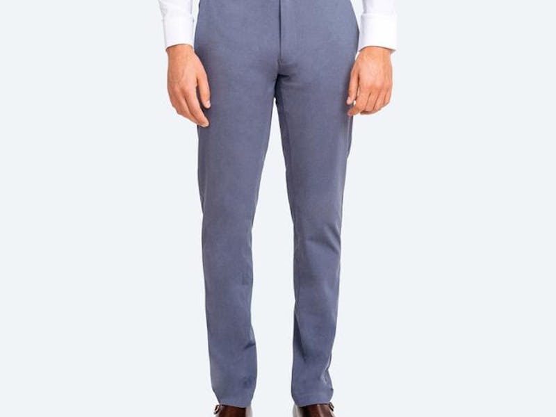 A man wearing grey pants that were made with science