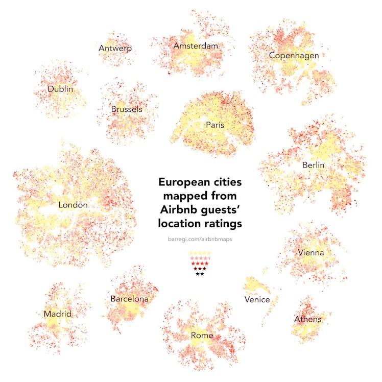 Airbnb data Benat Barregi world maps location ratings