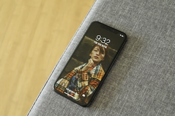 The iPhone X features a large display.