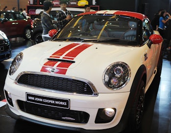 A Mini Cooper. The electric Mini's design has yet to be released.
